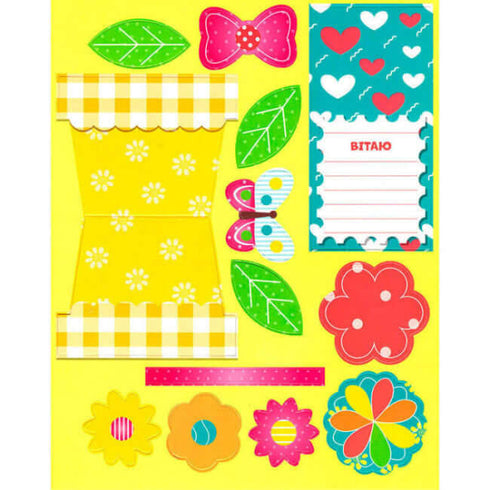 Biglietto floreale fai da te. ranuncoli